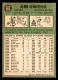 1967 Topps Baseball #582 Jim Owens Astros VG-EX/EX 543061