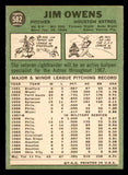1967 Topps Baseball #582 Jim Owens Astros VG-EX/EX 543062
