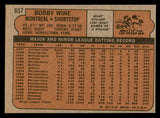 1972 Topps Baseball #657 Bobby Wine Expos NR-MT 543088
