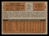 1972 Topps Baseball #721 Eddie Leon Indians NR-MT 543102