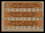 1972 Topps Baseball #724 John Curtis Red Sox NR-MT 543104