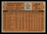 1972 Topps Baseball #743 Cesar Gutierrez Expos NR-MT 543117