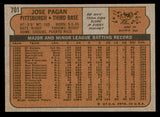 1972 Topps Baseball #701 Jose Pagan Pirates EX-MT 543142