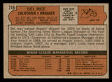 1972 Topps Baseball #718 Del Rice Angels EX-MT 543145