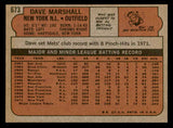 1972 Topps Baseball #673 Dave Marshall Mets VG-EX 543158
