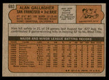1972 Topps Baseball #693 Alan Gallagher Giants VG-EX 543163