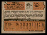 1972 Topps Baseball #707 Tim Foli Mets VG-EX 543165