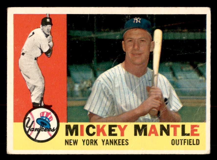 1960 Topps Baseball #350 Mickey Mantle Yankees Fair 543200