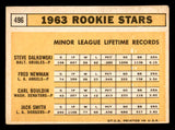 1963 Topps Baseball #496 Steve Dalkowski Orioles VG 543203