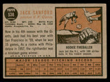 1962 Topps Baseball #538 Jack Sanford Giants VG-EX 543224
