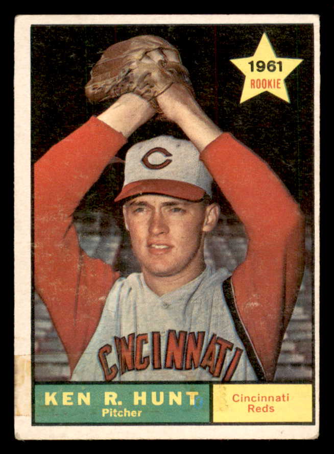 1961 Topps Baseball #556 Ken Hunt Reds Good tape residue 543229