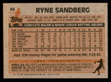 1983 Topps #083 Ryne Sandberg Cubs NR-MT 543243