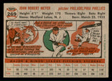 1956 Topps Baseball #269 Jack Meyer Phillies EX-MT 543250