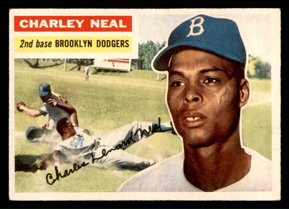 1956 Topps Baseball #299 Charlie Neal Dodgers EX-MT 543252