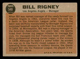 1962 Topps Baseball #549 Bill Rigney Angels VG-EX 543267