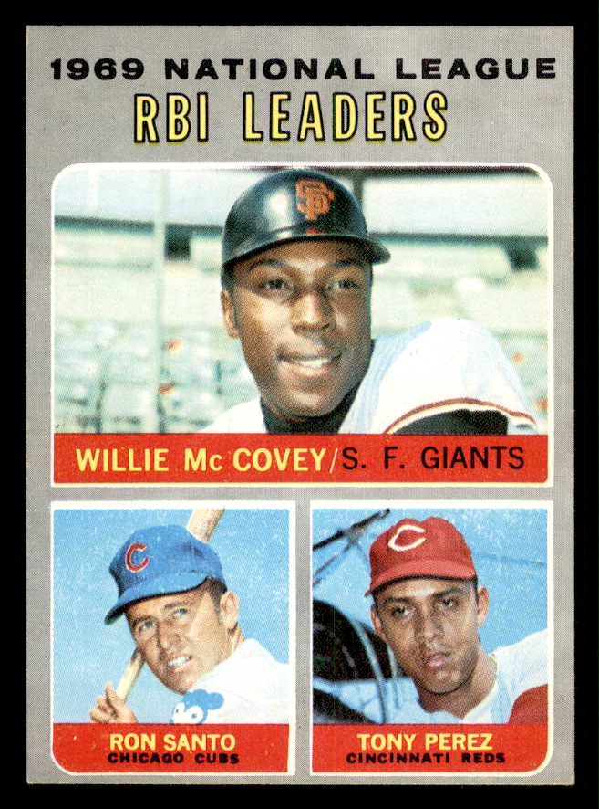 1970 Topps Baseball #063 N.L. RBI Leaders Willie McCovey EX-MT 543269