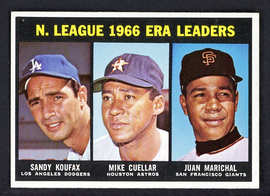 1967 Topps Baseball #234 N.L. ERA Leaders Sandy Koufax EX-MT 543275