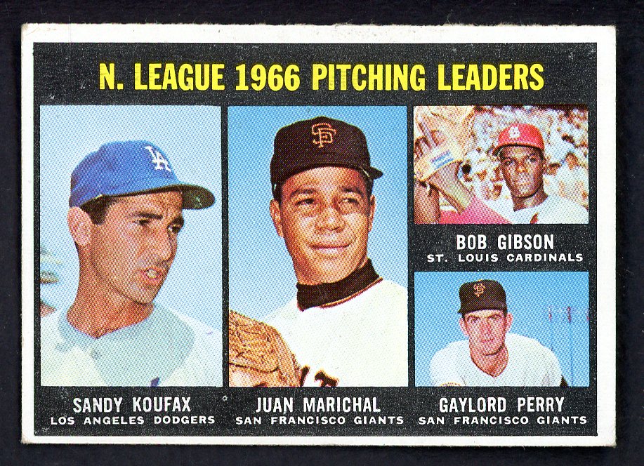 1967 Topps Baseball #236 N.L. Win Leaders Sandy Koufax VG-EX 543285