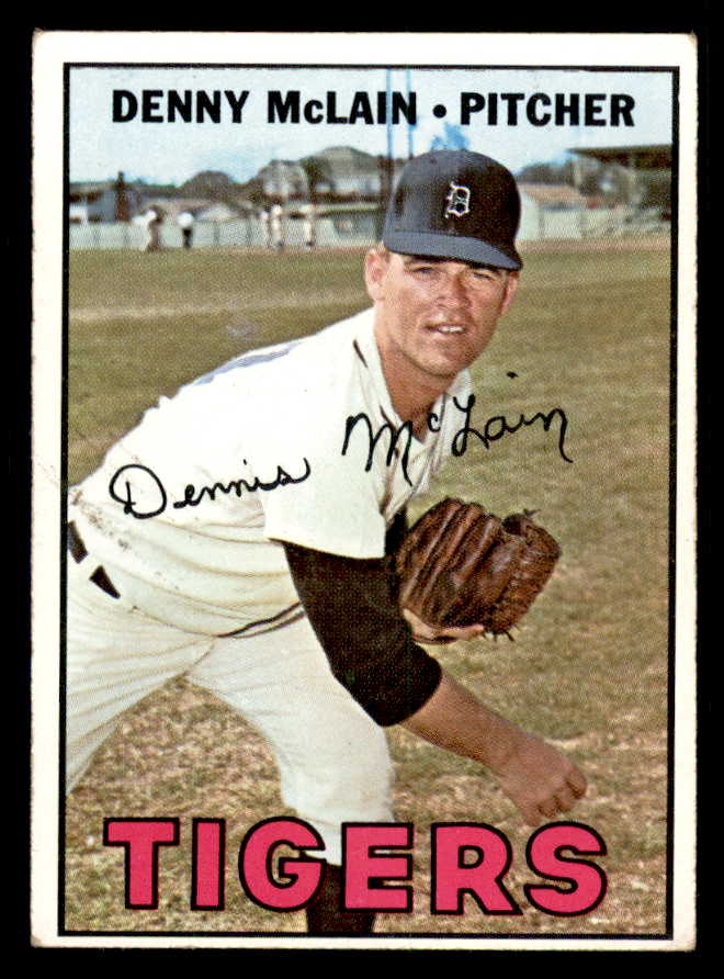 1967 Topps Baseball #420 Denny McLain Tigers VG-EX 543287