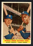 1958 Topps Baseball #418 Mickey Mantle Hank Aaron VG-EX 543296