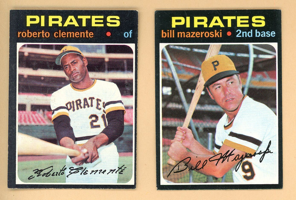 1971 Topps Lot #630 Roberto Clemente #110 Bill Mazeroski Nice 543309