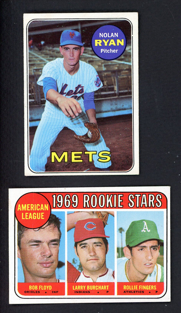 1969 Topps Lot #533 Nolan Ryan #597 Rollie Fingers Nice 543321