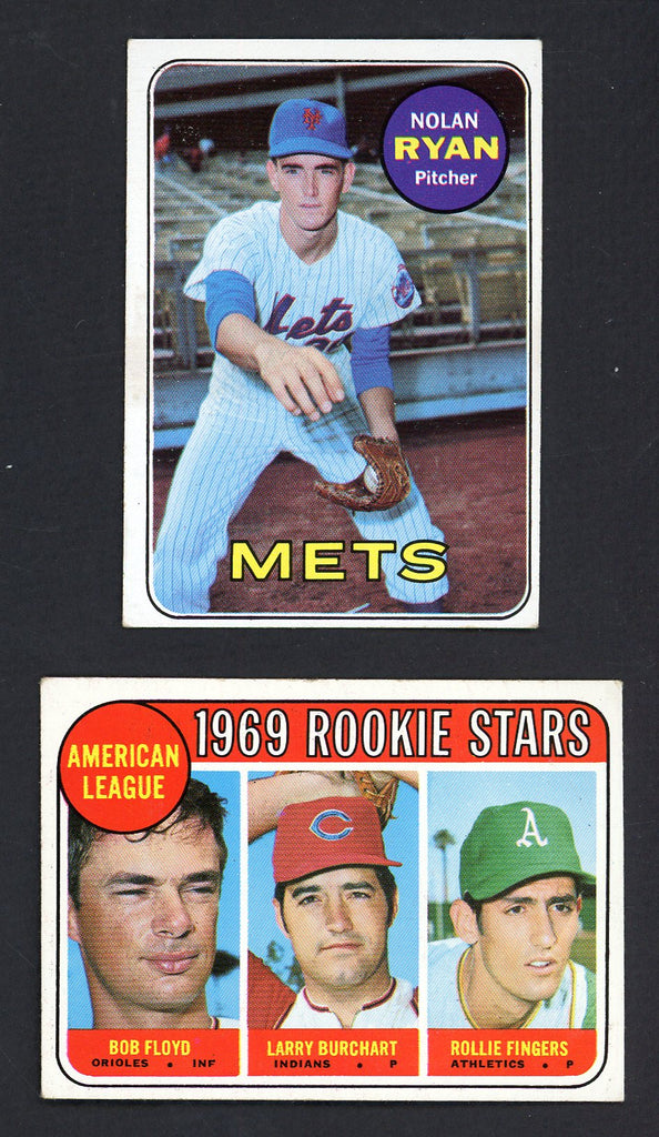 1969 Topps Lot #533 Nolan Ryan #597 Rollie Fingers EX 543322