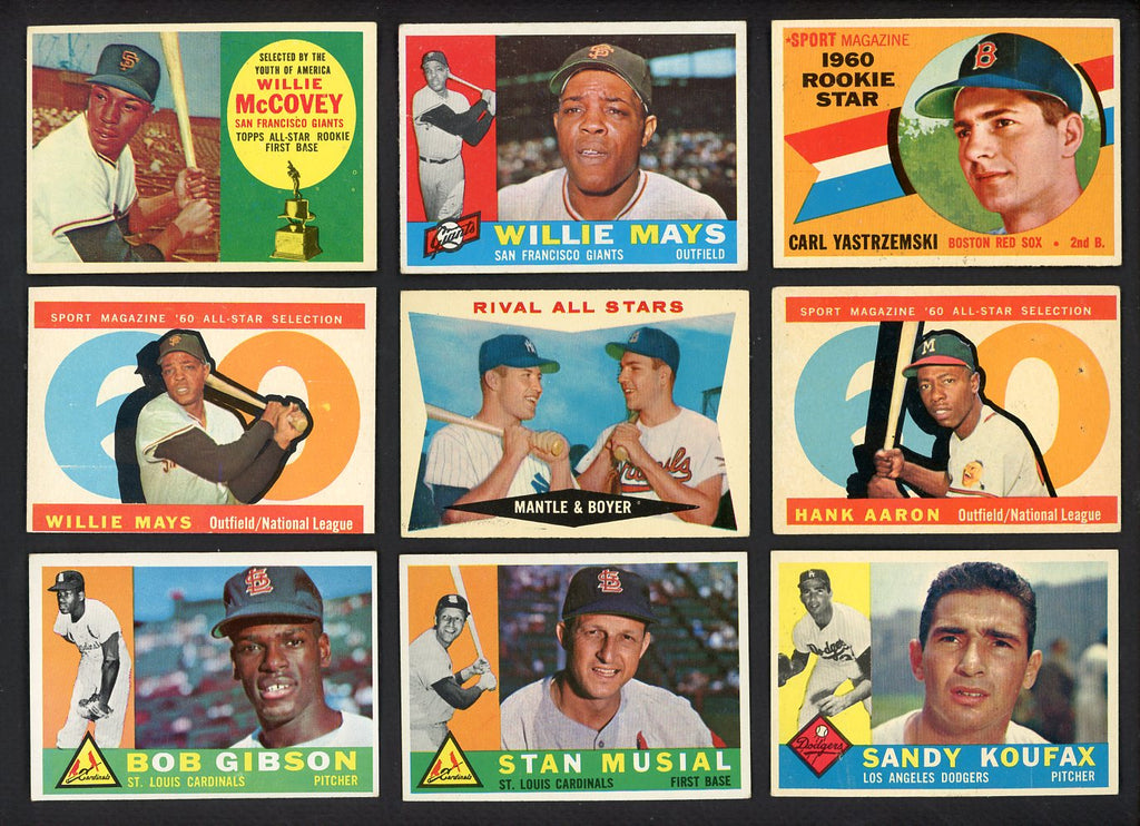 1960 Topps Baseball Near Set (-15) EX/EX+ Mays Yastrzemski 543325