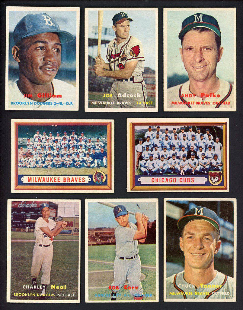 1957 Topps Set Lot 79 Diff EX-MT Rare Series Gilliam Adcock 543329