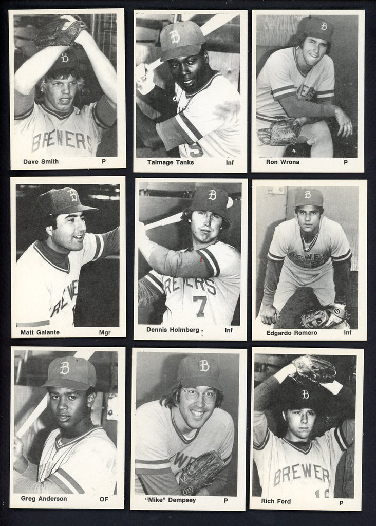 1976 TCMA Burlington Bees Complete Set George Frazier 543350