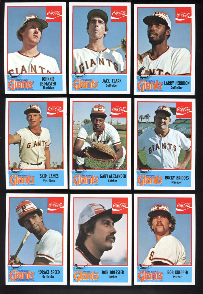 1976 Coca Cola Phoenix Giants Complete Set Jack Clark 543353