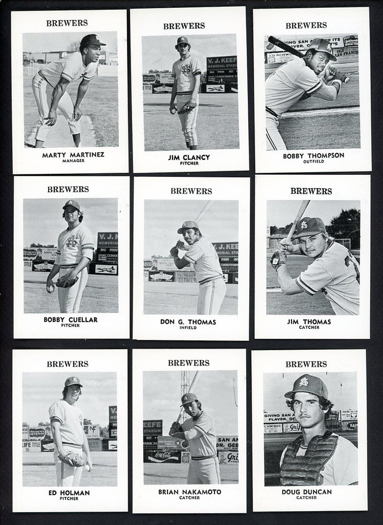 1976 Knowltons San Antonio Brewers Complete Set Jim Clancy 543354