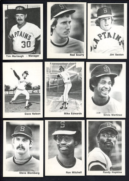1976 TCMA Shreveport Captains Complete Set Mike Edwards 543356