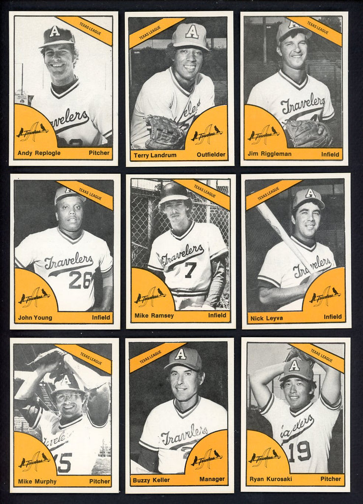 1977 TCMA Arkansas Travelers Complete Set Jim Riggleman 543365