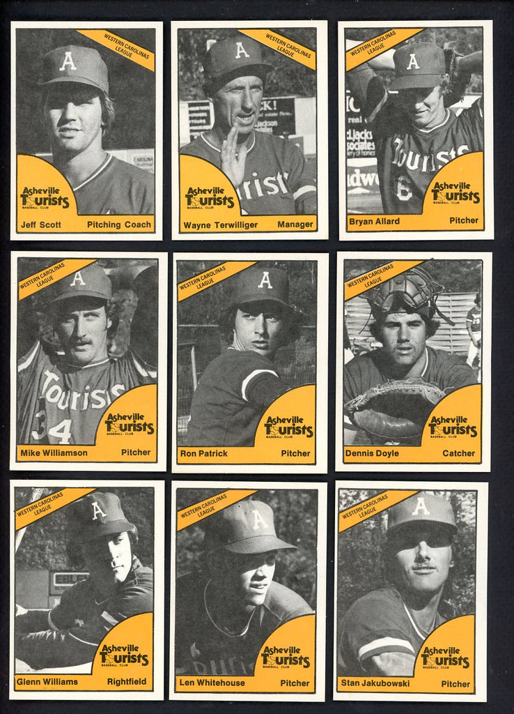 1977 TCMA Asheville Tourists Complete Set Wayne Terwilliger 543366