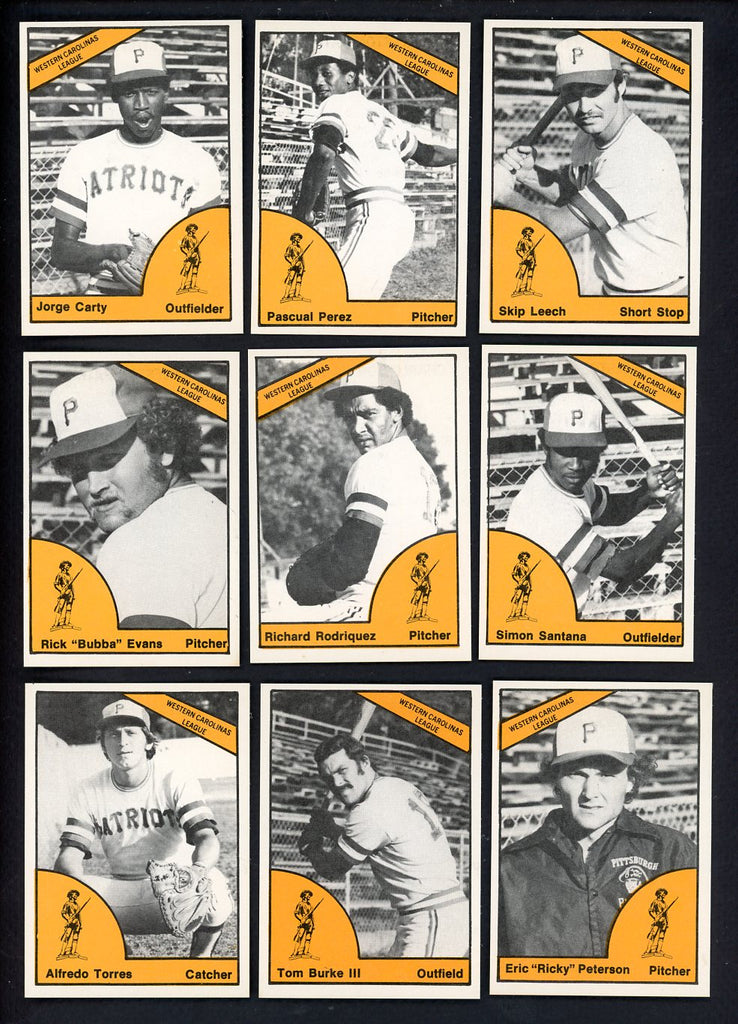 1977 TCMA Charleston Patriots Complete Set Pascual Perez 543369