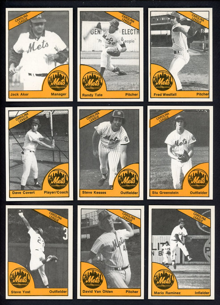 1977 TCMA Lynchburg Mets Complete Set Jack Aker 543377