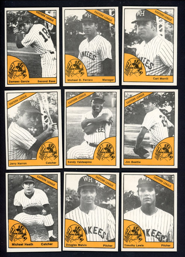 1977 TCMA West Haven Yankees Complete Set Stump Merrill 543391