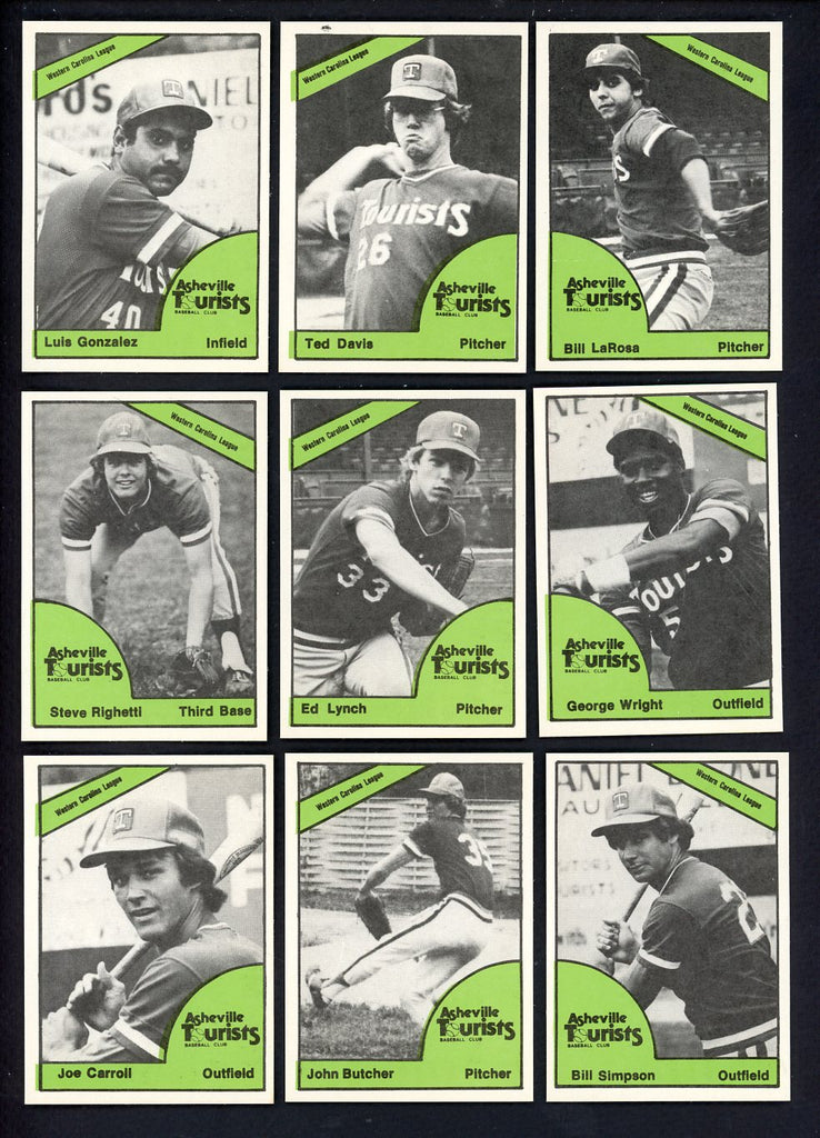 1978 TCMA Asheville Tourists Complete Set Ed Lynch 543392