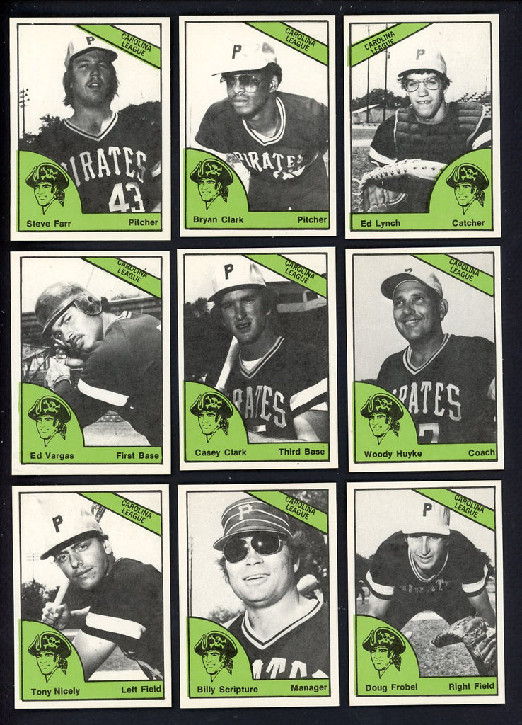 1978 TCMA Charleston Pirates Complete Set Steve Farr 543395