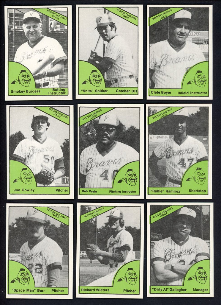 1978 TCMA Greenwood Braves Complete Set Clete Boyer 543401