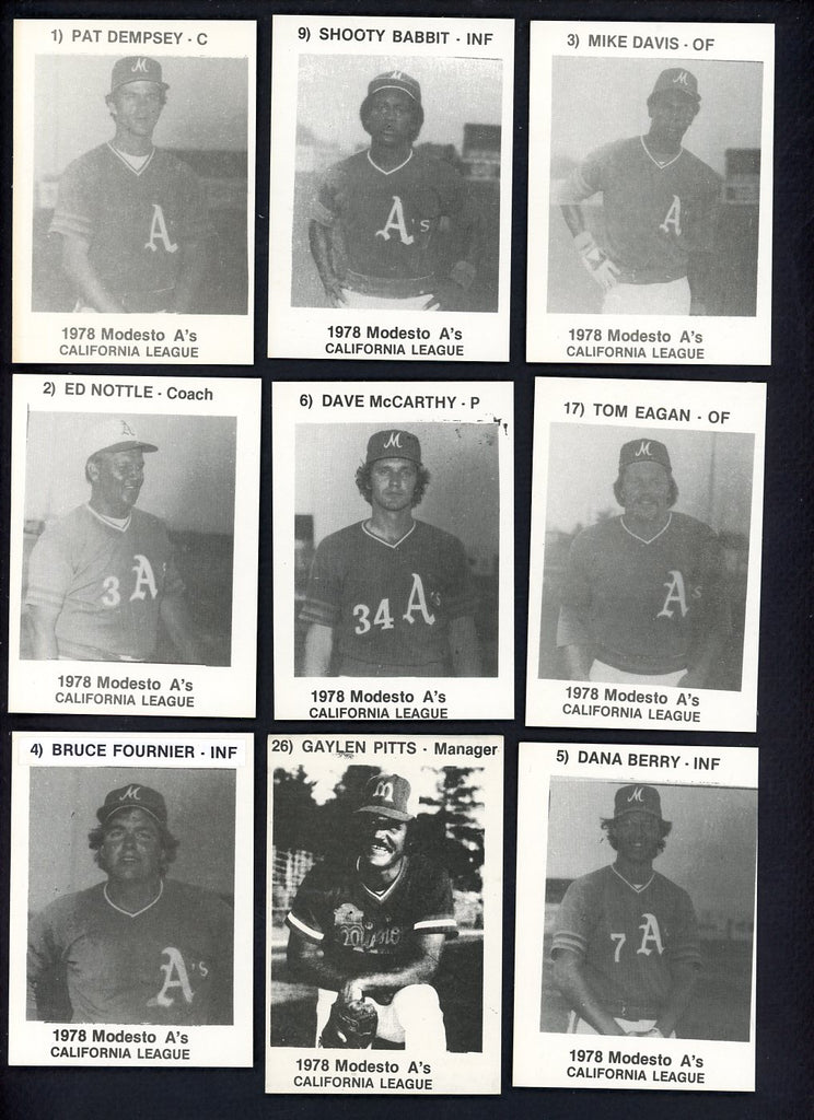 1978 Chong Modesto A's Complete Set Mike Davis 543405
