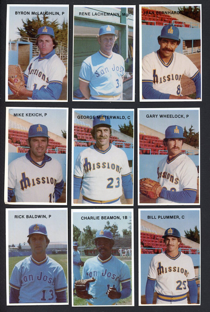 1978 Mr. Chef San Jose Missions Complete Set Mike Kekich 543414