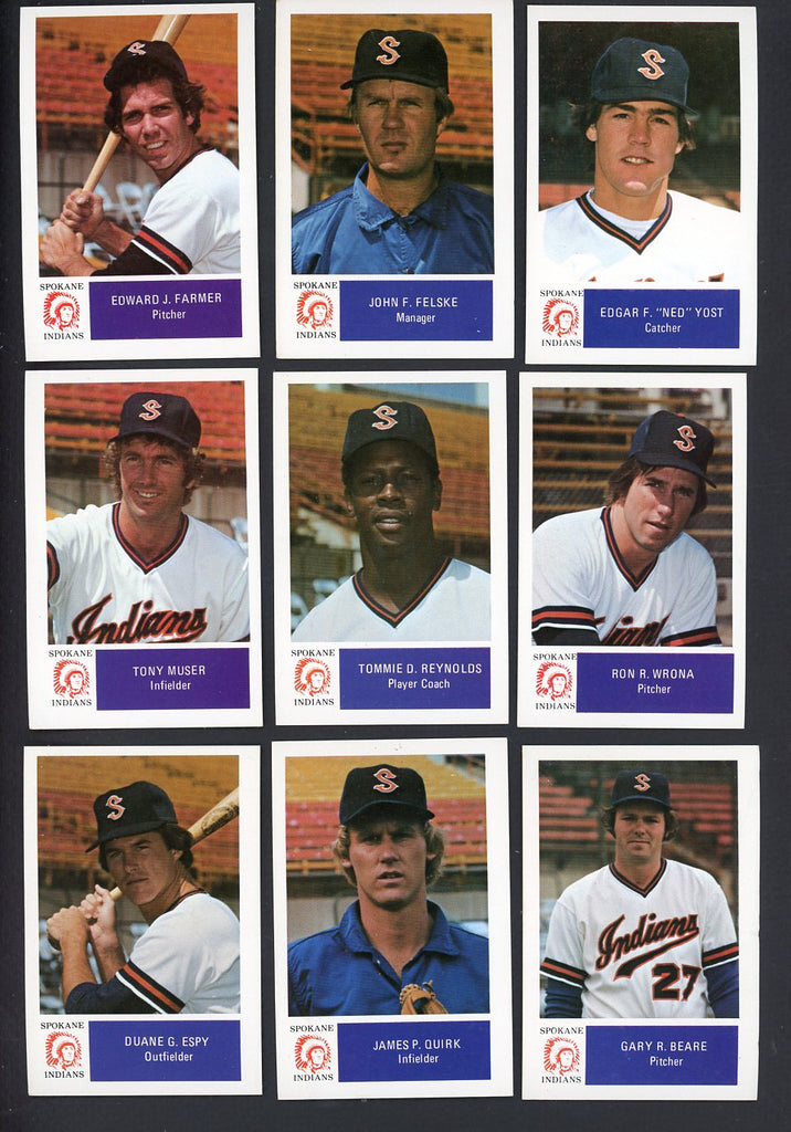 1978 Cramer Spokane Indians Complete Set Jamie Quirk 543415