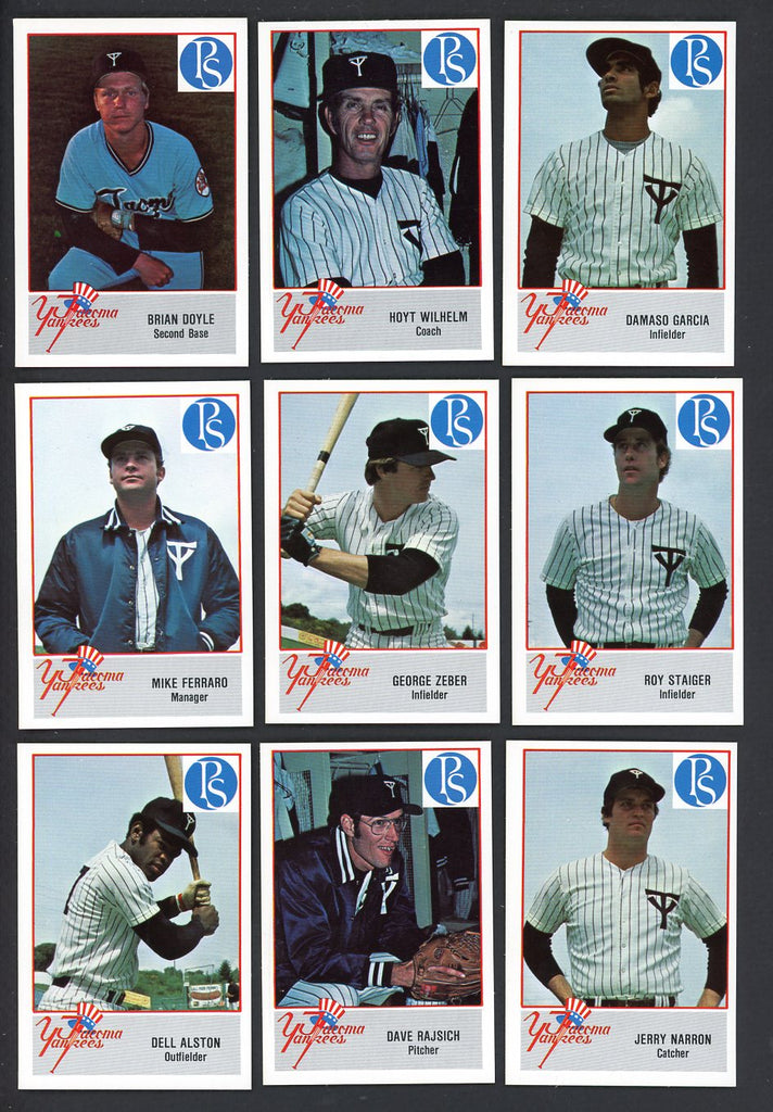 1978 Cramer Tacoma Yankees Complete Set Hoyt Wilhelm 543418