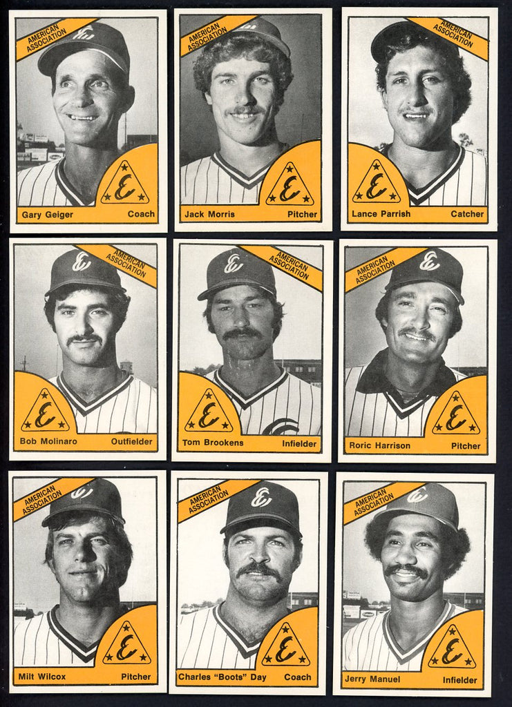 1977 TCMA Evansville Triplets Complete Set Jack Morris 543422