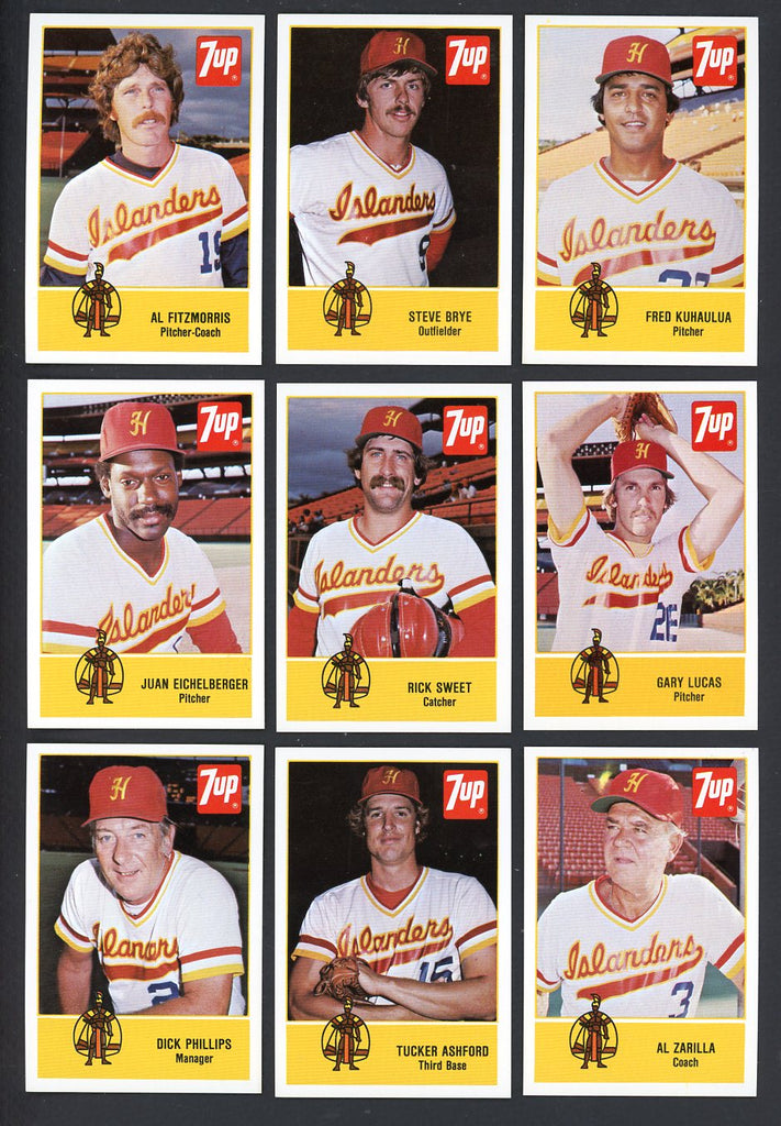 1978 Cramer Hawaii Islanders Complete Set Steve Brye 543429