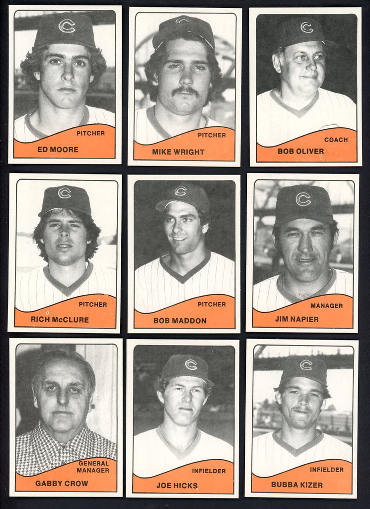 1979 TCMA Quad City Cubs Complete Set Bob Oliver 543435