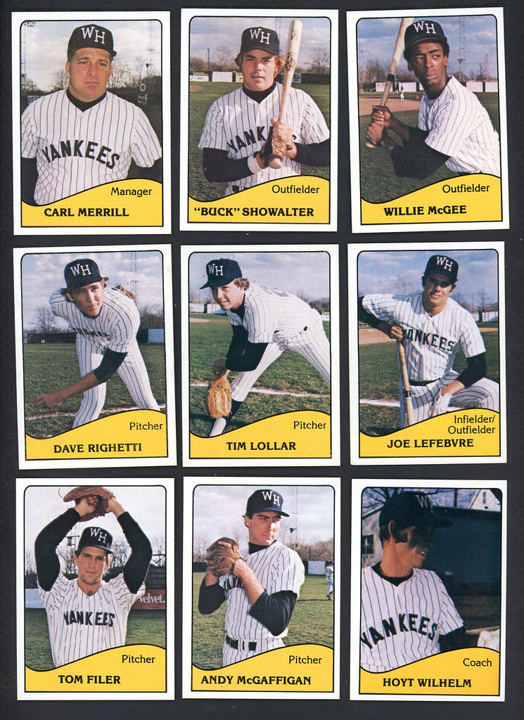 1979 TCMA West Haven Yankees Complete Set Hoyt Wilhelm 543445