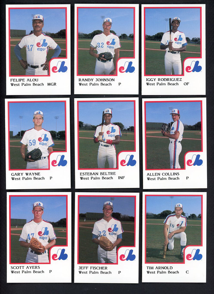 1986 Pro Card West Palm Beach Expos Complete Set Randy Johnson 543448